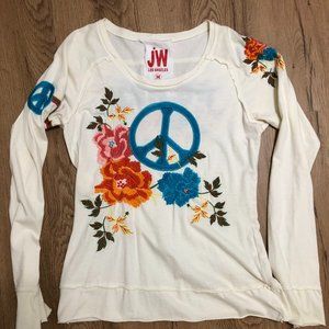 JW Los Angeles M long sleeve top, colorful, like new